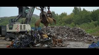 Scrap metal cleaning and baling activities  by GSW Hunedoara [upl. by Eusadnilem]