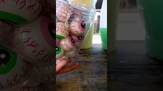 Eyeball marshmallow candy spooky asmr candy [upl. by Anairt]