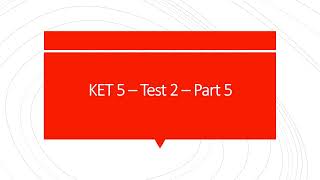 Listening Practice  A2 CEFR  Cambridge KET 5 Test 2 Part 5 [upl. by Jari]