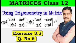 Matrices Using Trigonometry in Matrix class 12 Exercise [upl. by Nalyd894]