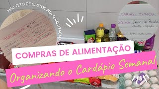 MEU TETO DE GASTOS PRA ALIMENTAÇÃO  FIZ COMPRAS  CARDÁPIO DA SEMANA [upl. by Garett]