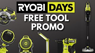 FREE Tools Alert  RYOBI Days Free Tool Promotion 2024 [upl. by Zullo]