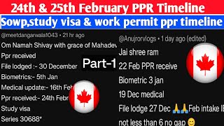 25th February ppr request timeline  Todays ppr request timeline canada  Latest Canada PPR part 1 [upl. by Cassilda]