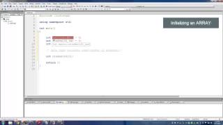 C Programming Tutorials 14  Arrays Declaring and Initializing [upl. by Leinad]