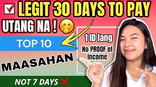 TOP 10 LOAN LEGIT 30 DAYS BABAYARAN✅  1 ID LANG at SAME DAY APPROVAL NOT 7 DAYS❌ [upl. by Anivid]