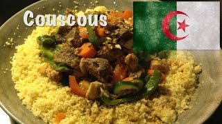 How to cook Couscous with meat and vegetables The Algerian dish [upl. by Matheny939]