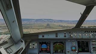 Florence LIRQ Landing  ToLiss A319 [upl. by Thorley]