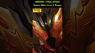 Henshin amp Final Attack Kamen Rider Cross Z Magma [upl. by Naji989]