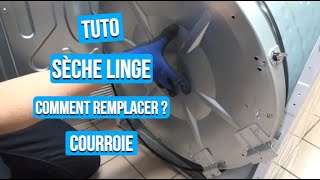 Tuto  Remplacement courroie Sèche linge évacuation [upl. by Ahsayn708]