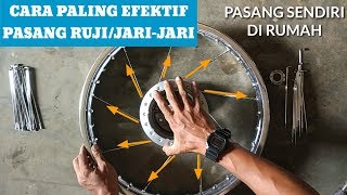 Cara Cermat Pasang Jari Jari atau Ruji Motor [upl. by Rabassa159]