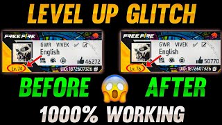 NEW LEVEL UP GLITCH FREE FIRE 😱🔥 1 LAKH EXP IN 10 MIN  HOW TO INCREASE LEVEL IN FREE FIRE [upl. by Tallbott]