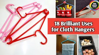 18 Brilliant Ways to Reuse Old Cloth Hangers  18 clever uses for plastic clothes hanger [upl. by Northey242]