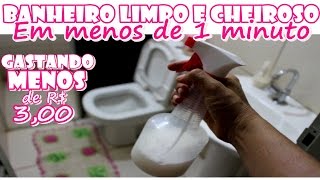 BANHEIRO LIMPO E CHEIROSO EM MENOS DE 1 MINUTO Misturinha mágica que custa menos de R300 [upl. by Eibocaj]