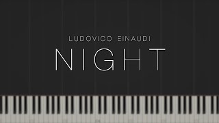 Night  Ludovico Einaudi \\ Synthesia Piano Tutorial [upl. by Elleynad865]