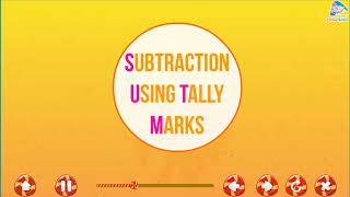 SUBTRACTIONSUBTRACTION USING TALLY MARKS [upl. by Wobniar]