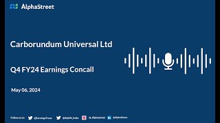 Carborundum Universal Ltd Q4 FY202324 Earnings Conference Call [upl. by Larentia819]