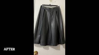 HOW TO IRON A LEATHER SKIRT  THRIFT STORE FIND [upl. by Hathcock662]