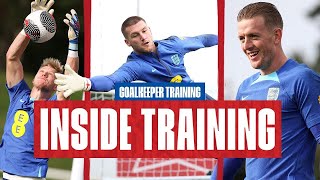 England Goalkeeper Training  Pickford Pope Henderson GK Training [upl. by Harriman]