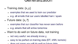 IAML81 Generalization in machine learning [upl. by Etnor]