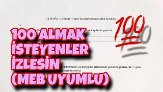 11Sınıf Kimya 1Dönem 1Yazılı [upl. by Mell]