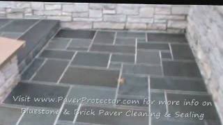 Bluestone walkway with natural sealer [upl. by Eniawtna948]