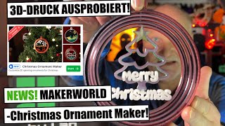 Makerworld Einzigartige Weihnachtsdeko SpinningOrnamente DIYTutorial Bambu Lab [upl. by Elatnahs]