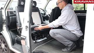 Kiravans  Fitting a VW T4 Double Passenger Swivel [upl. by Ewens]