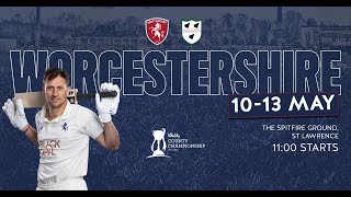 🎥 DAY ONE LIVE STREAM  Kent vs Worcestershire [upl. by Nikkie]