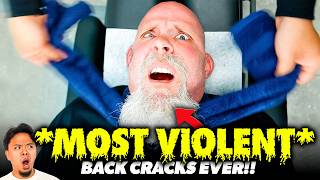 MOST VIOLENT BACK CRACKS IVE GIVEN 😱😭  Asmr Chiropractic Crunchy Back Pain  Dr Tubio [upl. by Sualakcin]