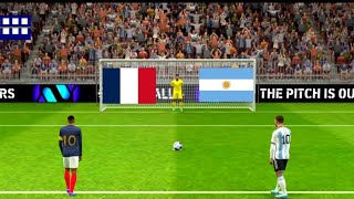 Messi Vs Mbappe  Argentina Vs France Match  Penalty Shootout Match 170  Efootball Gameplay 2024 [upl. by Emirac]