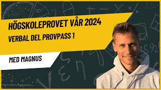 Högskoleprovet Vår 2024 verbala delen Provpass 1 📚 [upl. by Atirrehs]