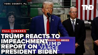 Trumps full remarks on House Republicans releasing impeachment report on President Joe Biden [upl. by Seibold]