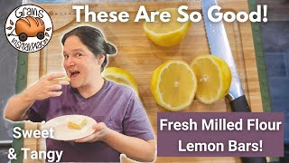 Lemon Bars  Easy  Fresh Milled Flour Dessert Recipe [upl. by Nelav413]