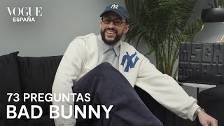 73 preguntas a Bad Bunny  VOGUE España [upl. by Anirbes459]