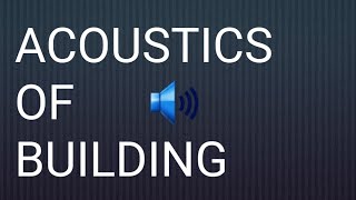 Acoustics of building  Physics  BSc part 1  Brabu  by Vijeeti Sharma [upl. by Dorelle]