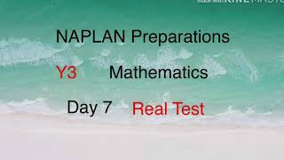 NAPLAN Preparations Year 3 Mathematics Day 7 [upl. by Torbert188]