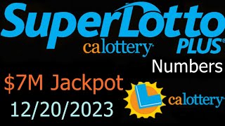 California SuperLotto Plus Winning Numbers 20 December 2023 CA Super Lotto Plus Drawing Result [upl. by Bilek922]