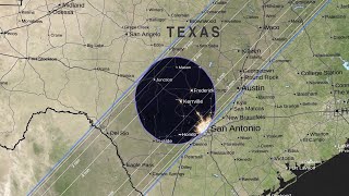 NASA animation shows entire path of totality for April 8 2024 solar eclipse [upl. by Benetta]