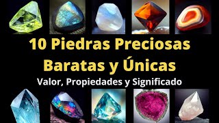 10 Piedras Preciosas Baratas que debes tener su valor propiedades significado y usos principales [upl. by Eimak]