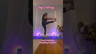 Leg stretch on standing position shortsfeed shortsvideo ytshorts yogapractice yogachallenge [upl. by Airlia]