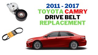 How To Replace Serpentine Drive Belt amp Tensioner  2011  2017 Toyota Camry  DIY [upl. by Bergin]