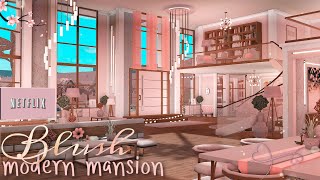 BLOXBURG Blush Modern Family Mansion x OwellCaramel  House build ♡ [upl. by Bergmans]