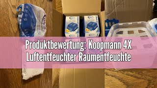 Produktbewertung Koopmann 4X Luftentfeuchter Raumentfeuchter Set mit 8x 400g NachfüllBeutel Granul [upl. by Gerik695]