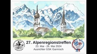 27 Alpenregionstreffen Gebirgsschützen Bayern Tirol GarmischPartenkirchen 26 Mai 2024 GAPATV [upl. by Kolivas530]