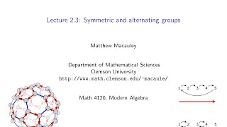 Visual Group Theory Lecture 23 Symmetric and alternating groups [upl. by Fabio]