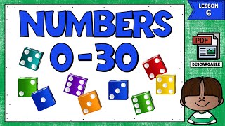 LECCIÓN 6 LOS NÚMEROS EN INGLÉS DEL 0 AL 30  NUMBERS IN ENGLISH [upl. by Countess]