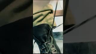 Tutorial how to tie your shoelaces correctly on tactical boots [upl. by Llessur]