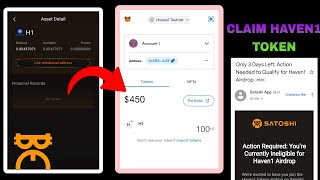 CLAIM HAVEN 1 TOKEN  IN YOUR METAMASK WALLET HURRY AIRDROP SATOSHI [upl. by Rimola]