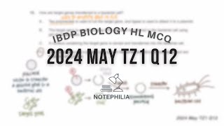 IB Biology HL 2024 May TZ1 Paper 1 Q12 [upl. by Anehc]