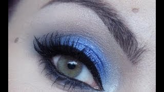 Tuto maquillage de soirée mode  Bleu royal intense [upl. by Amehsat]